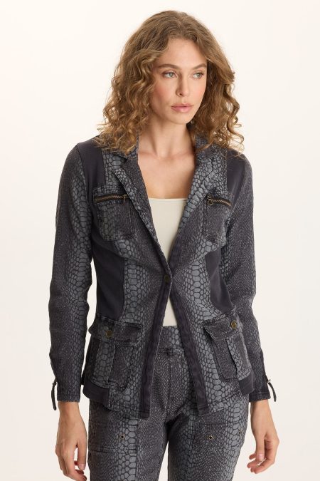 Kirklyn Textured Jacquard Novelty Stretch Blazer