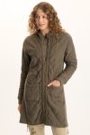 Torston Quilted Longline Double Zipper Coat